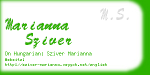 marianna sziver business card